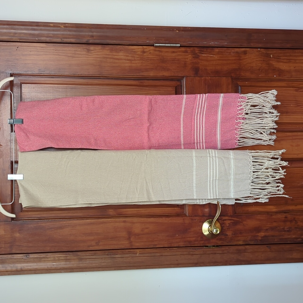 Set of two Turkish-style towel/scarves